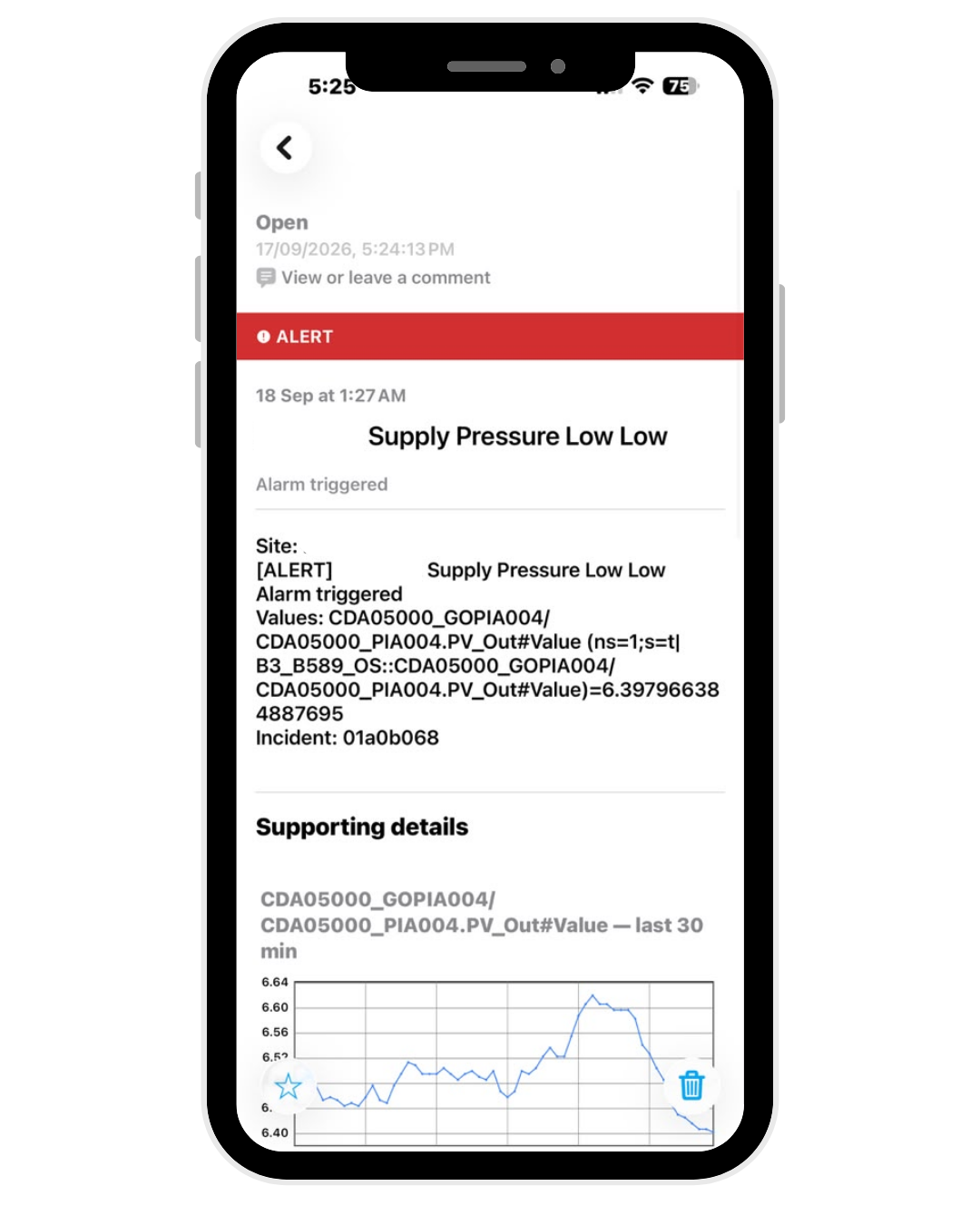 dotdoplus subscription-based mobile alarm notification with incident details
